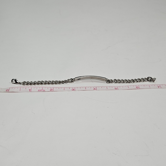 ID Bar Bracelet Speidel USA Brushed Silver Engraved "Candice" - Picture 2 of 4
